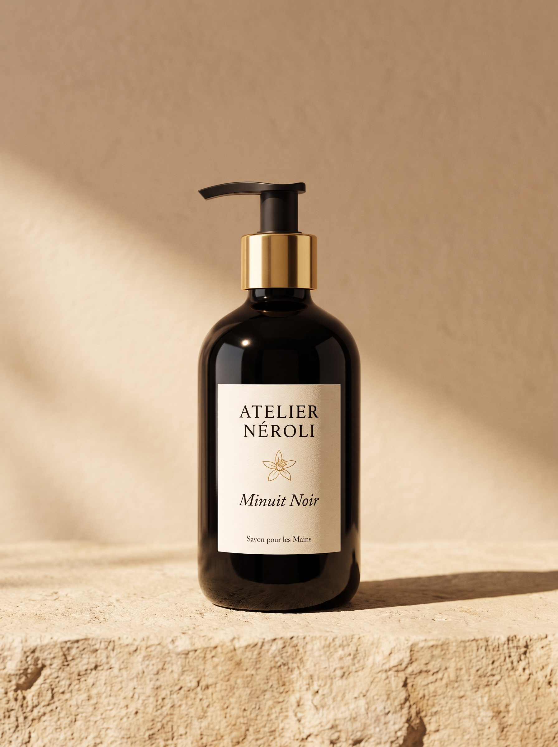 Savon pour les mains Minuit Noir — flacon Atelier Nérolí