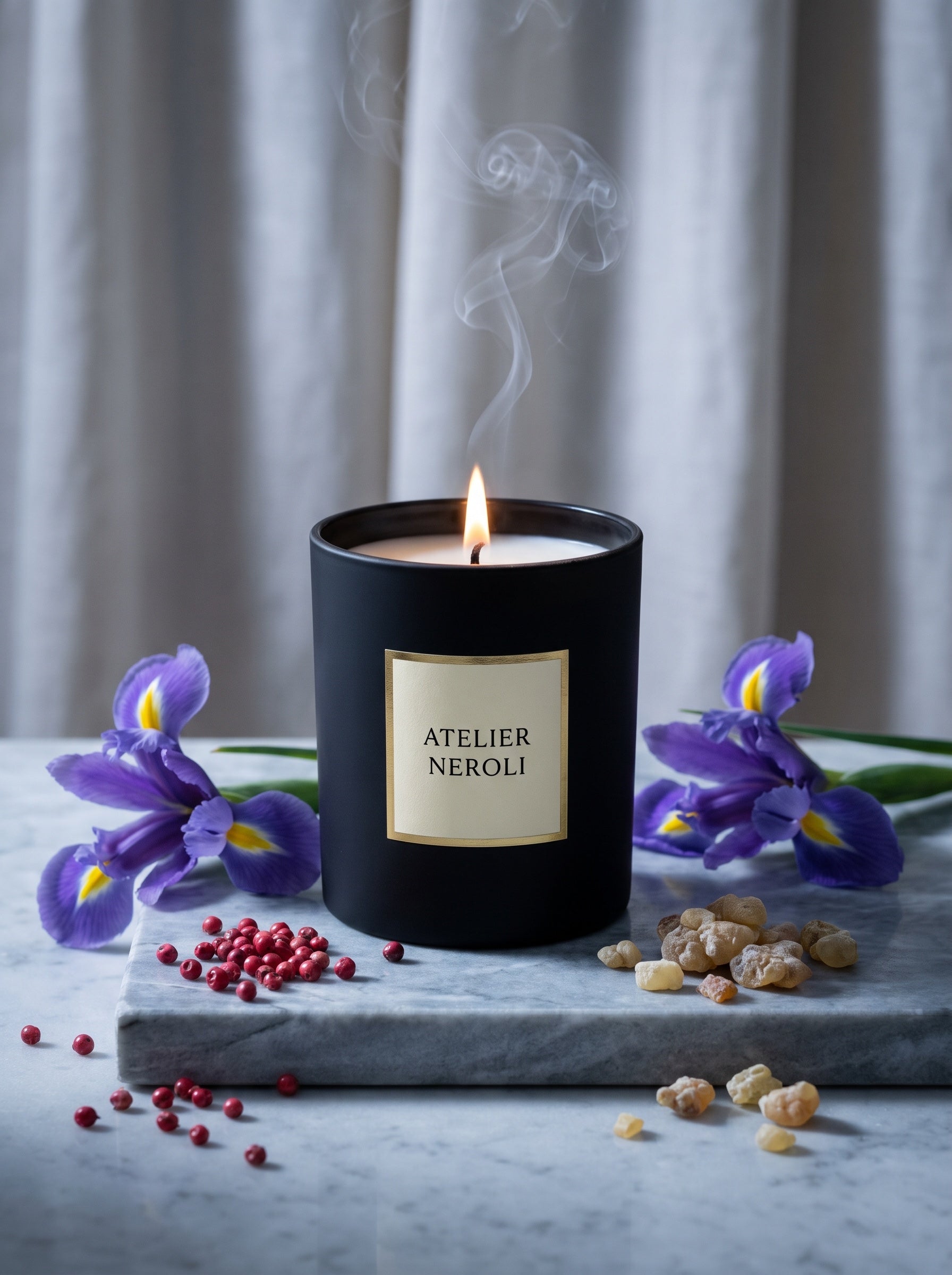Bougie d'Ambiance Songe d'Argent — Atelier Neroli, iris et encens