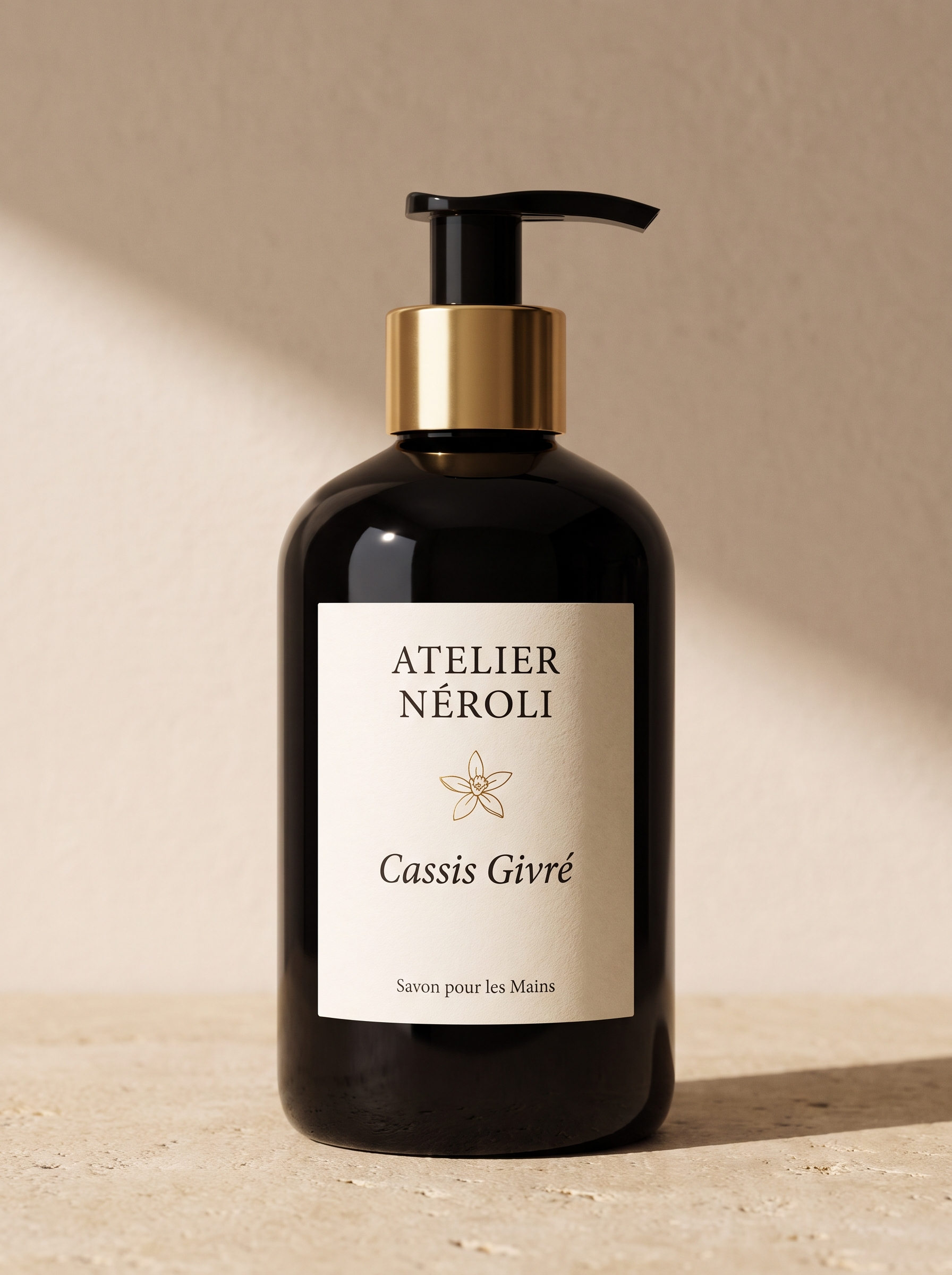 Savon pour les mains Cassis Givré — flacon Atelier Nérolí