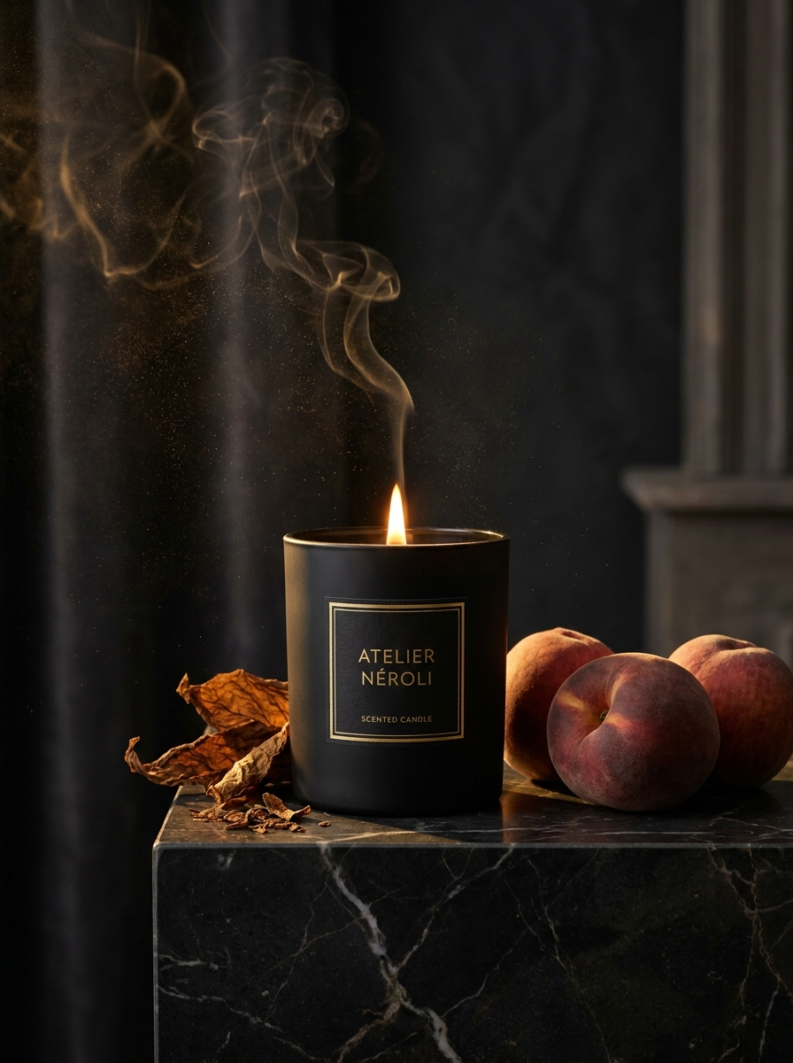 Bougie d'Ambiance – Pêche Confidentielle — Atelier Néroli