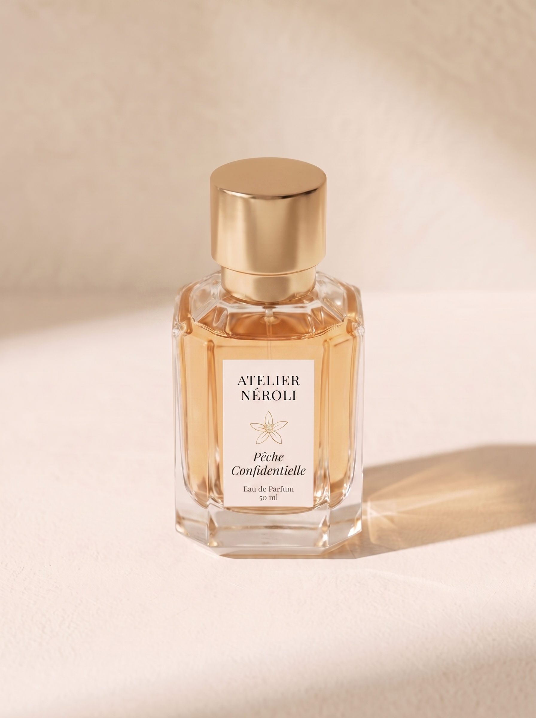 Parfum Pêche Confidentielle — flacon Atelier Neroli