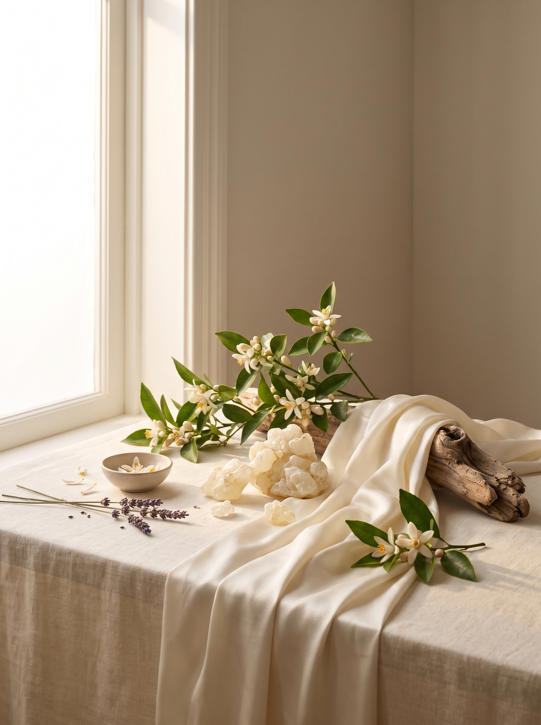 Matières premières du savon Aura Stellair — Atelier Nérolí