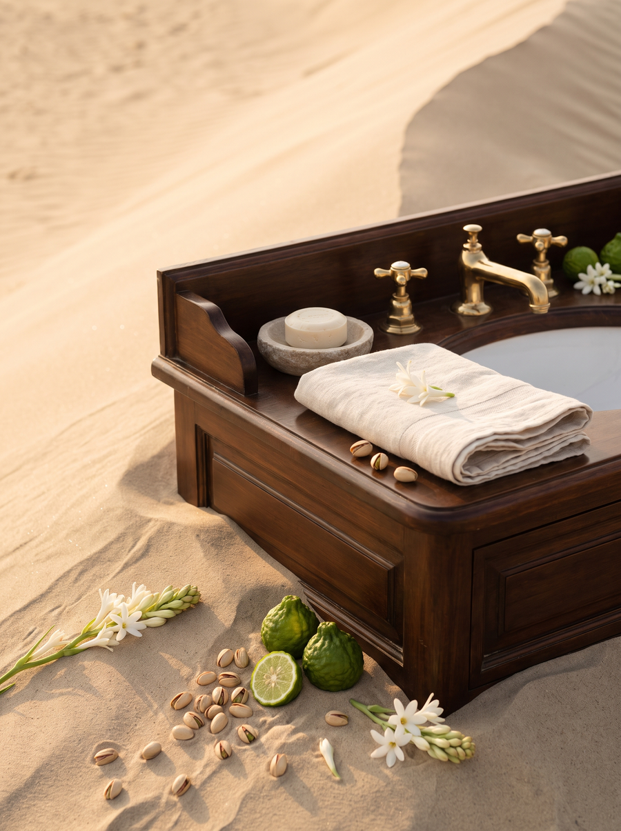 Rituel du lavage — univers Sable Blanc — Atelier Nérolí