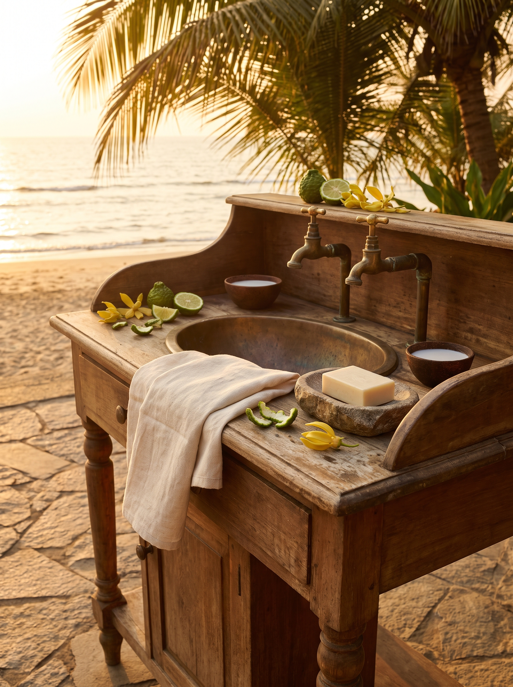Rituel du lavage — univers Sunset Walk — Atelier Nérolí