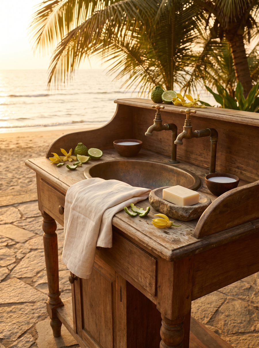 Rituel du lavage — univers Sunset Walk — Atelier Nérolí