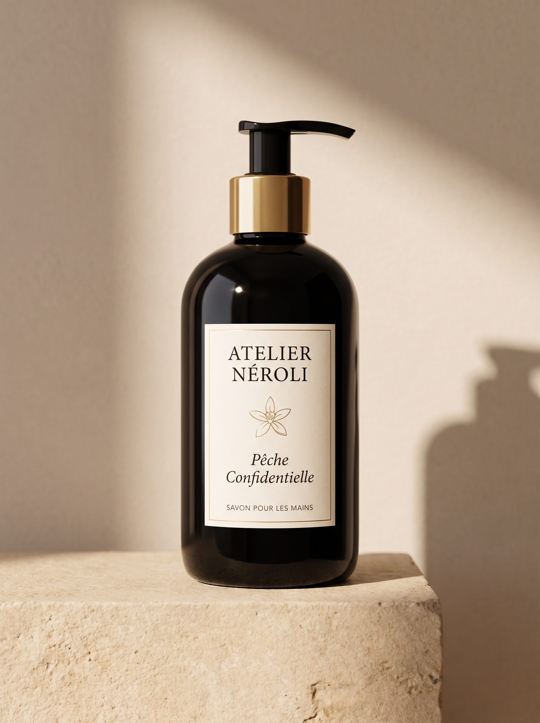 Savon pour les mains Pêche Confidentielle — flacon Atelier Nérolí
