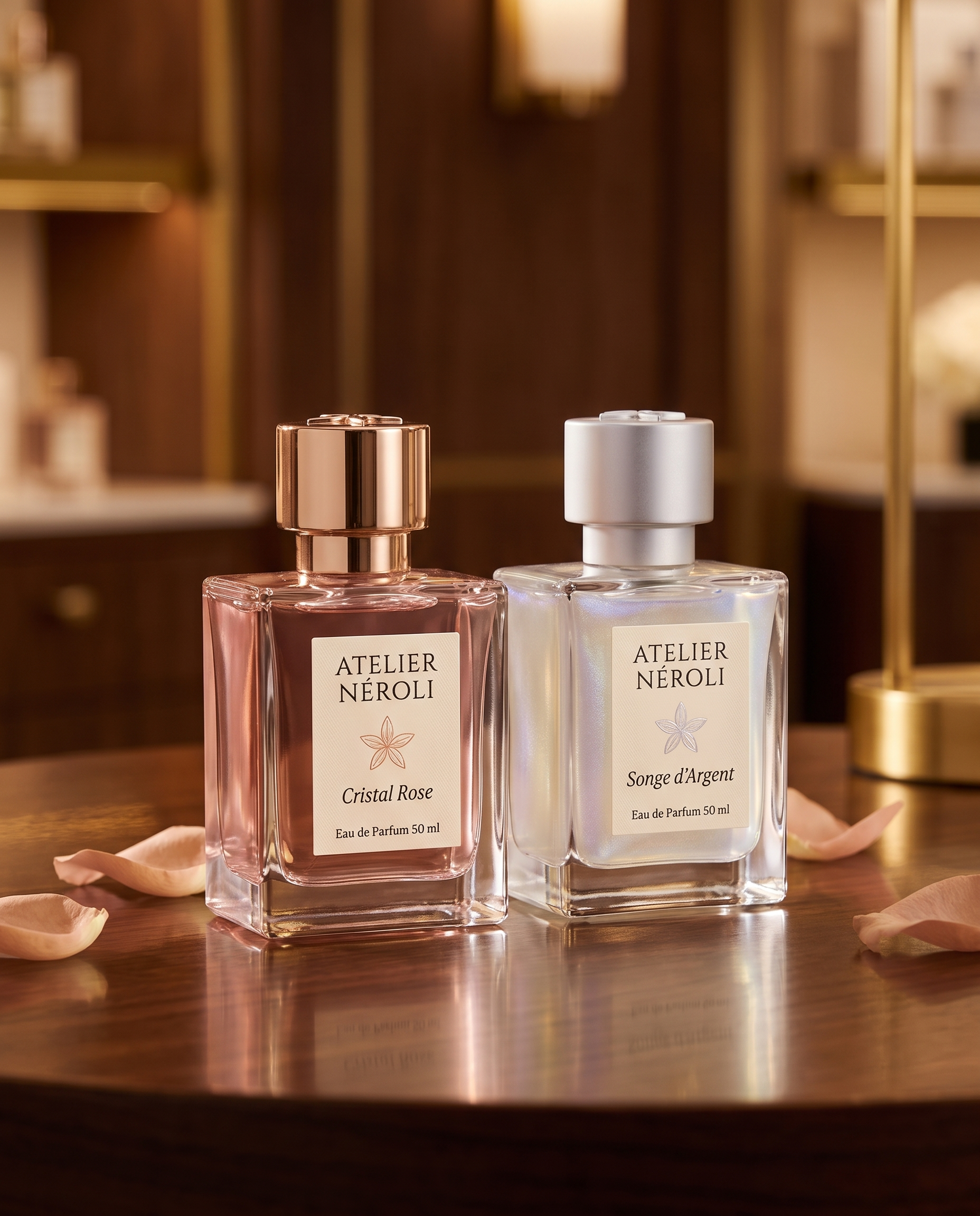 Coffret Accord Lumière d'Argent — Cristal Rose et Songe d'Argent