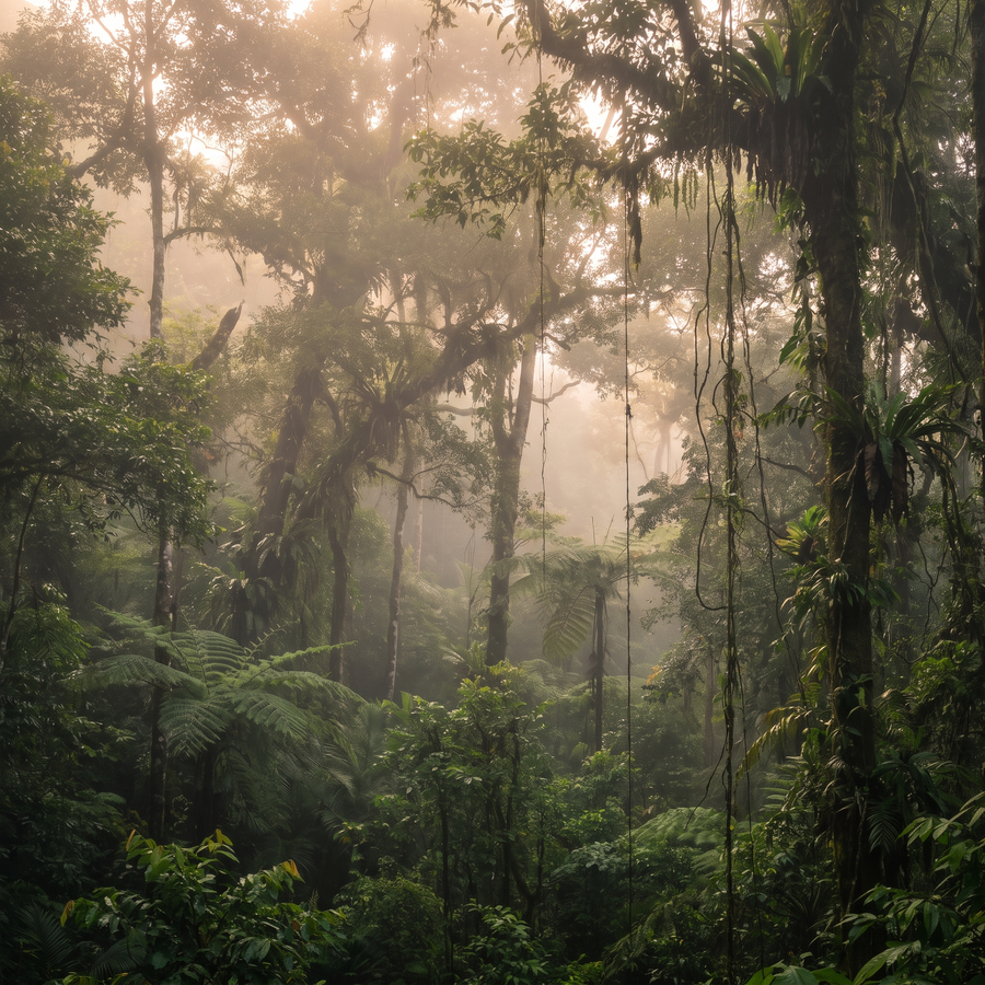 Forêt tropicale du Cambodge où pousse le bois d'agar