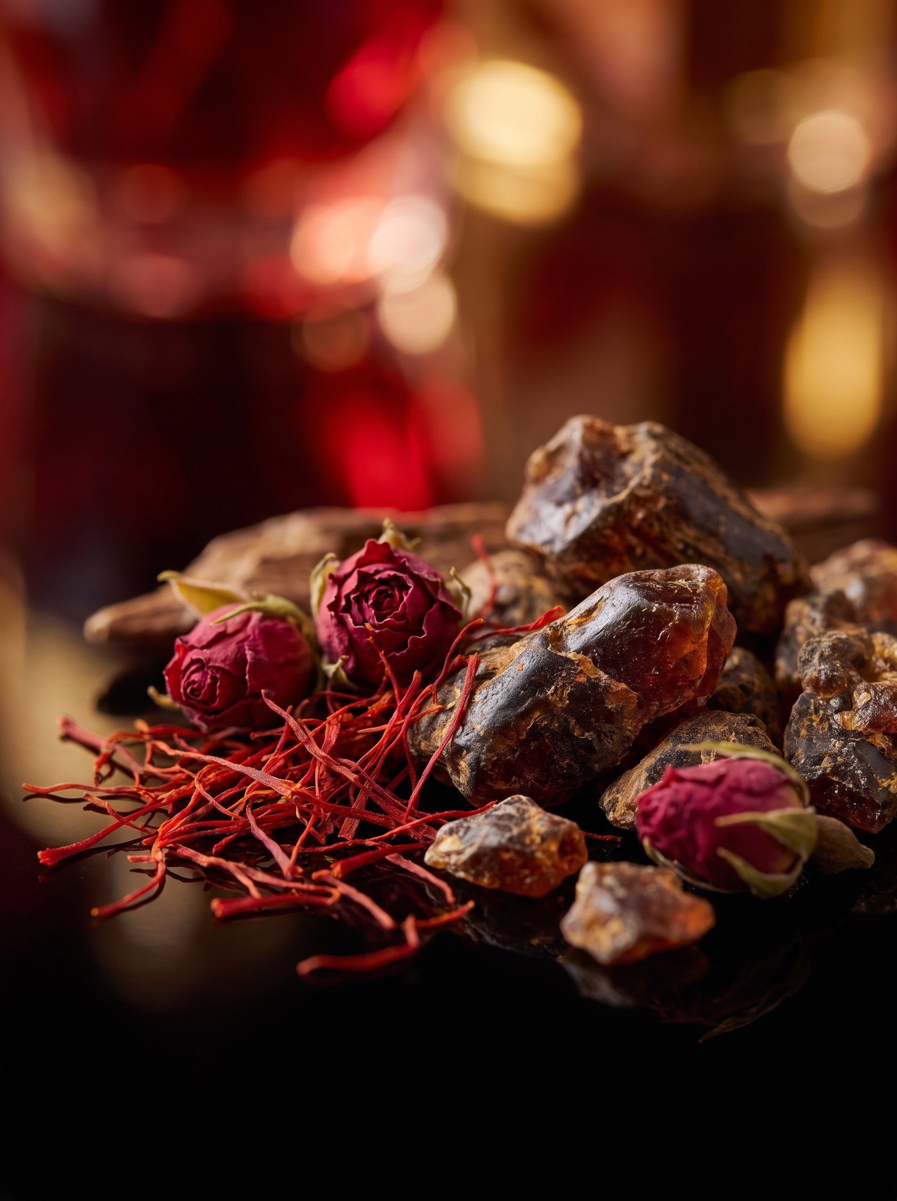 Vaporisateur d'Ambiance La Rose Noire — matières — Atelier Neroli