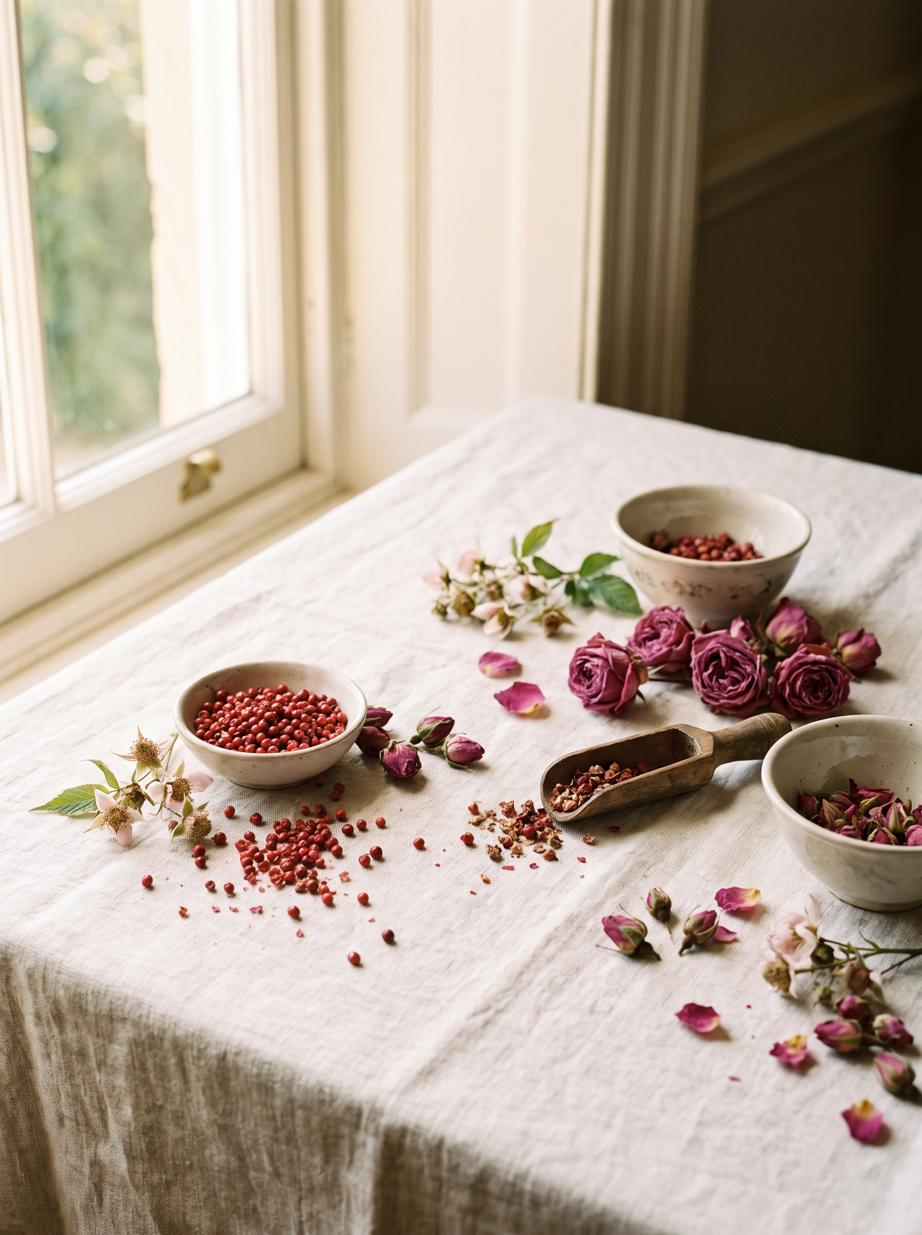Matières premières du savon Rose Solitaire — Atelier Nérolí